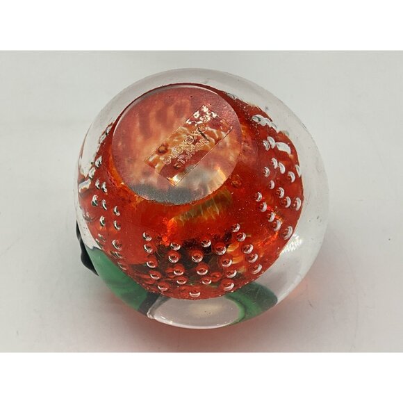 Lenox Retired "Orchard Glory" Handblown Crystal Apple Paperweight With Box & COA - Picture 12 of 15